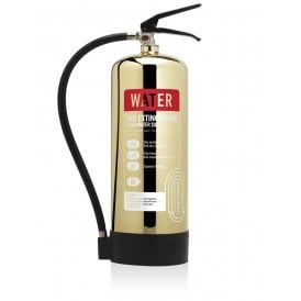 6 Litre Water Extinguisher - Polished Gold