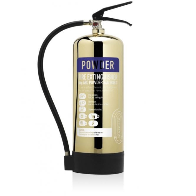 CheckFire - Contempo CheckFire - Contempo 6KG Dry Powder Extinguisher - Polished Gold