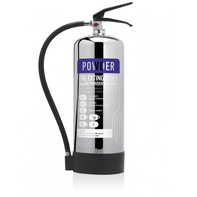 CheckFire - Contempo CheckFire - Contempo 6KG Dry Powder Extinguisher - Stainless Steel