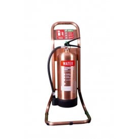 Single Tubular Fire Extinguisher Stand - Antique Copper